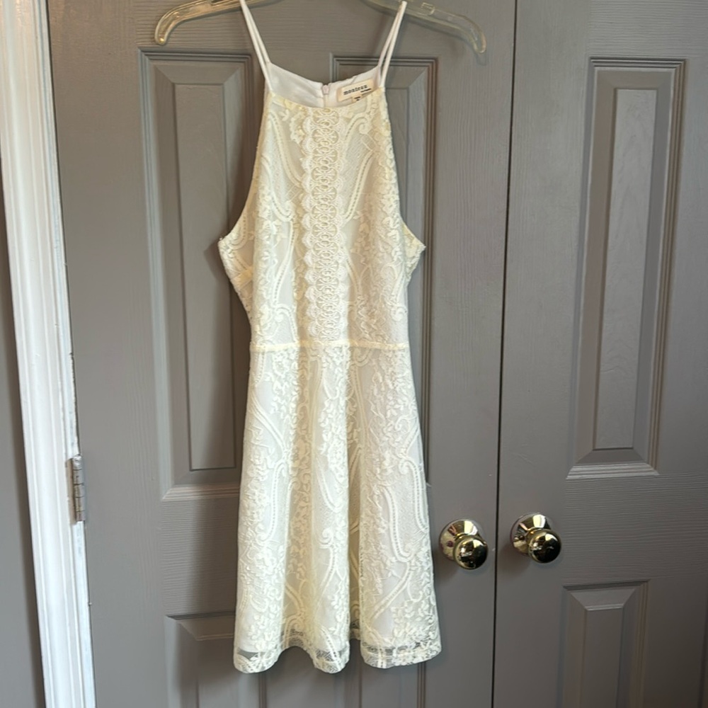 Off white lined lace dress